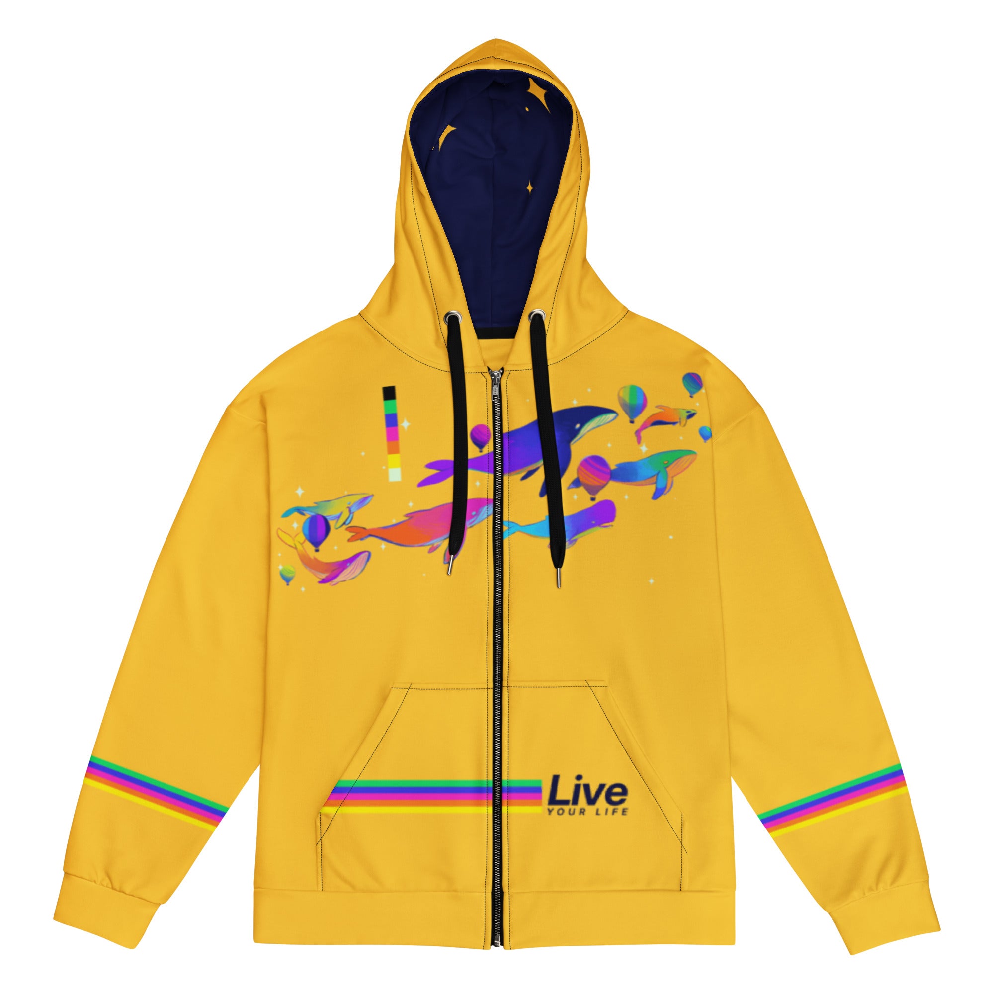 Polychrome Parade Fleece Zip Hoodie – GDBEE.ART