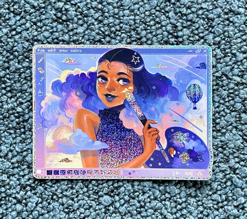 PaintingClouds [ Glitter Dust ] Stickers