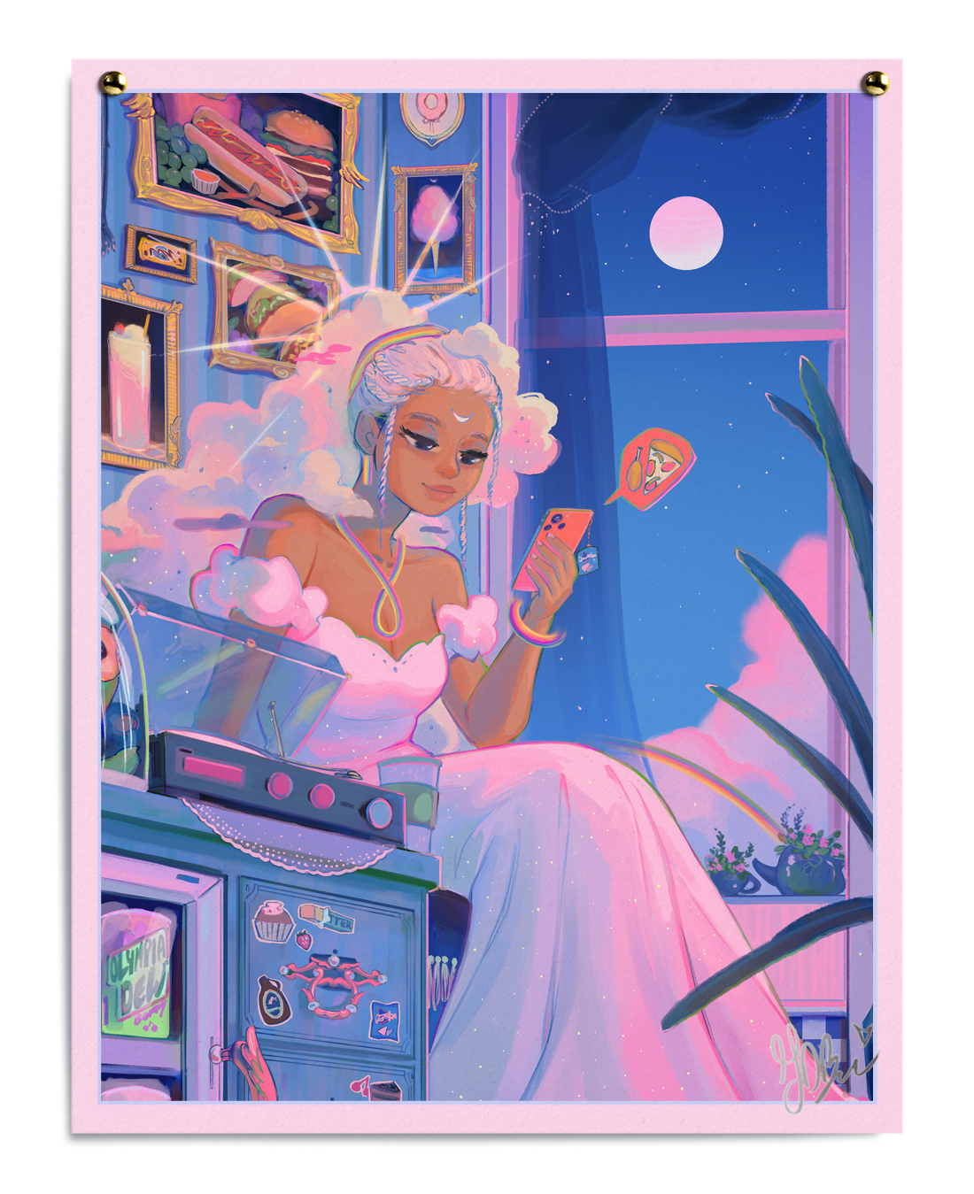 Goddess getting takeout