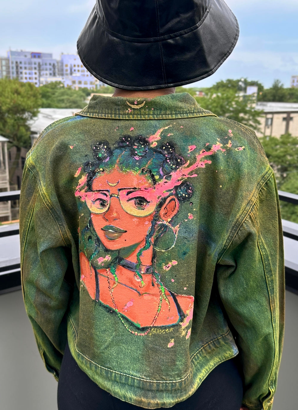 [Original] Golden Eye Handpainted Denim Jacket - SOLD