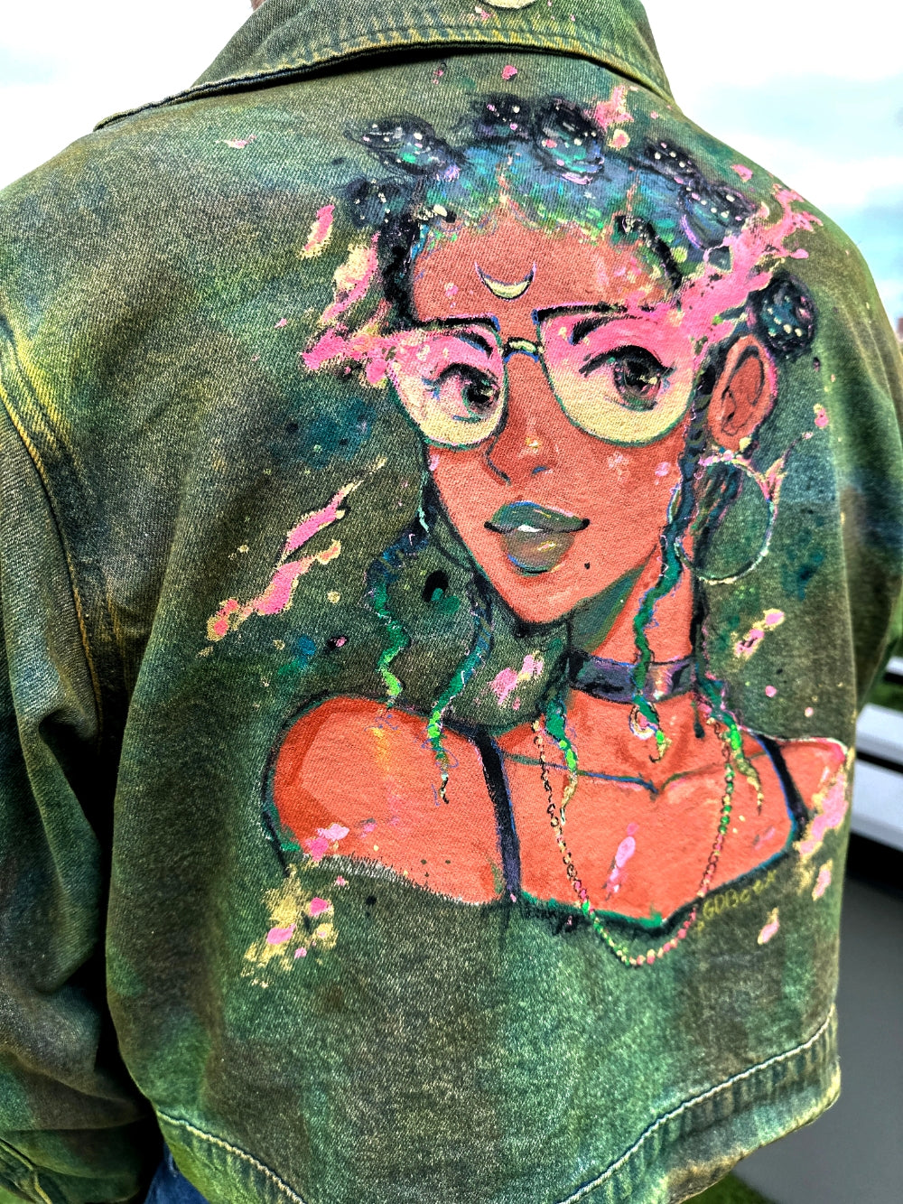 [Original] Golden Eye Handpainted Denim Jacket - SOLD