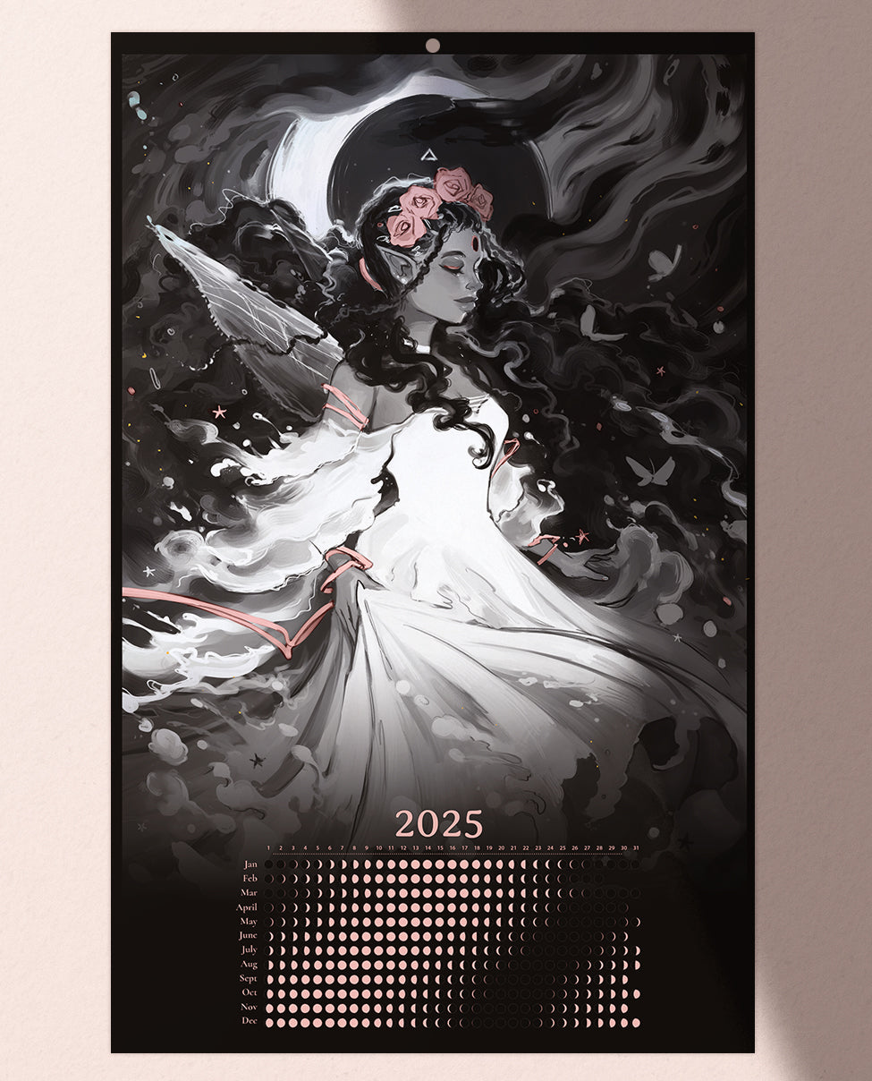 Fae 2025 Lunar Calendar - GDBEE.ART fae-2025-lunar-calendar-gdbee-art