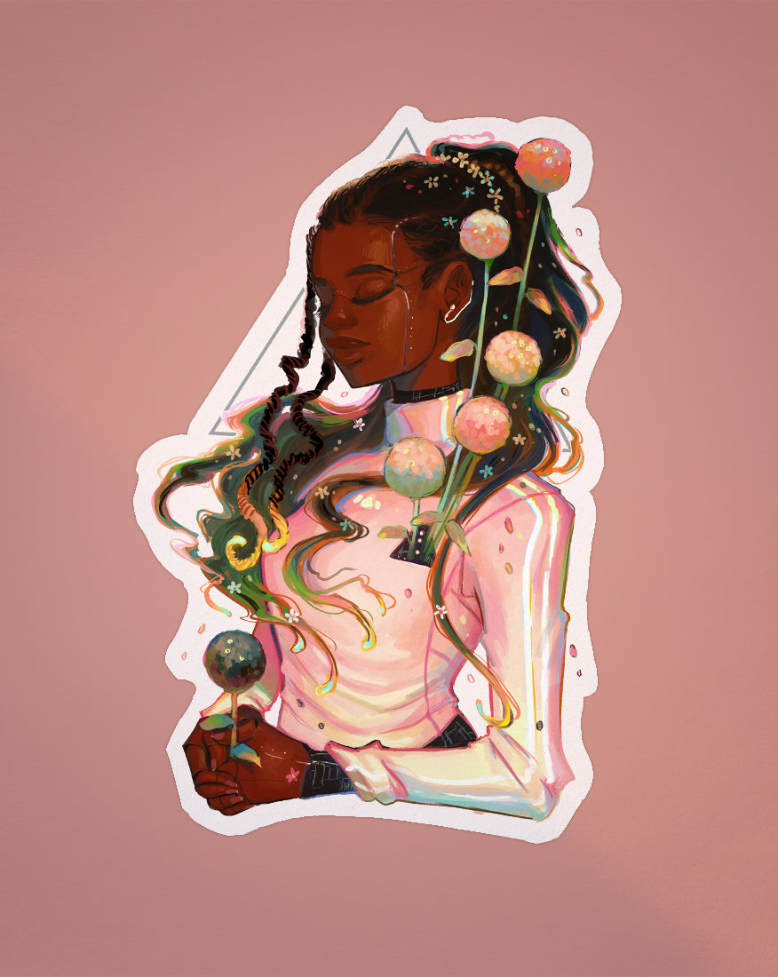 Petal in the Machine Sticker