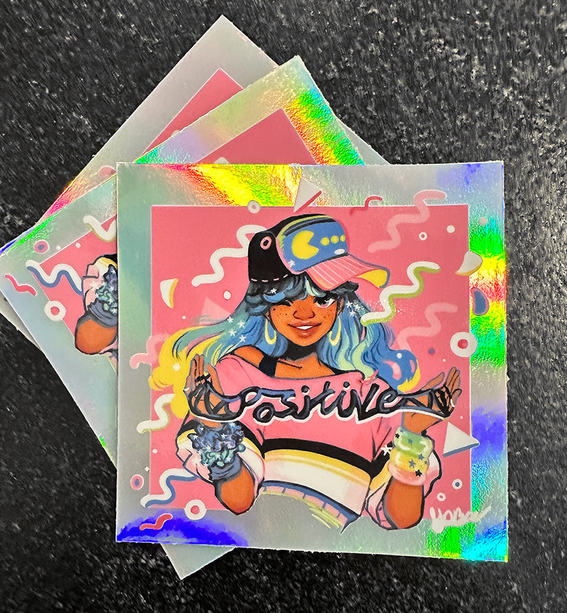 POSITIVE [ Holographic ] Sticker
