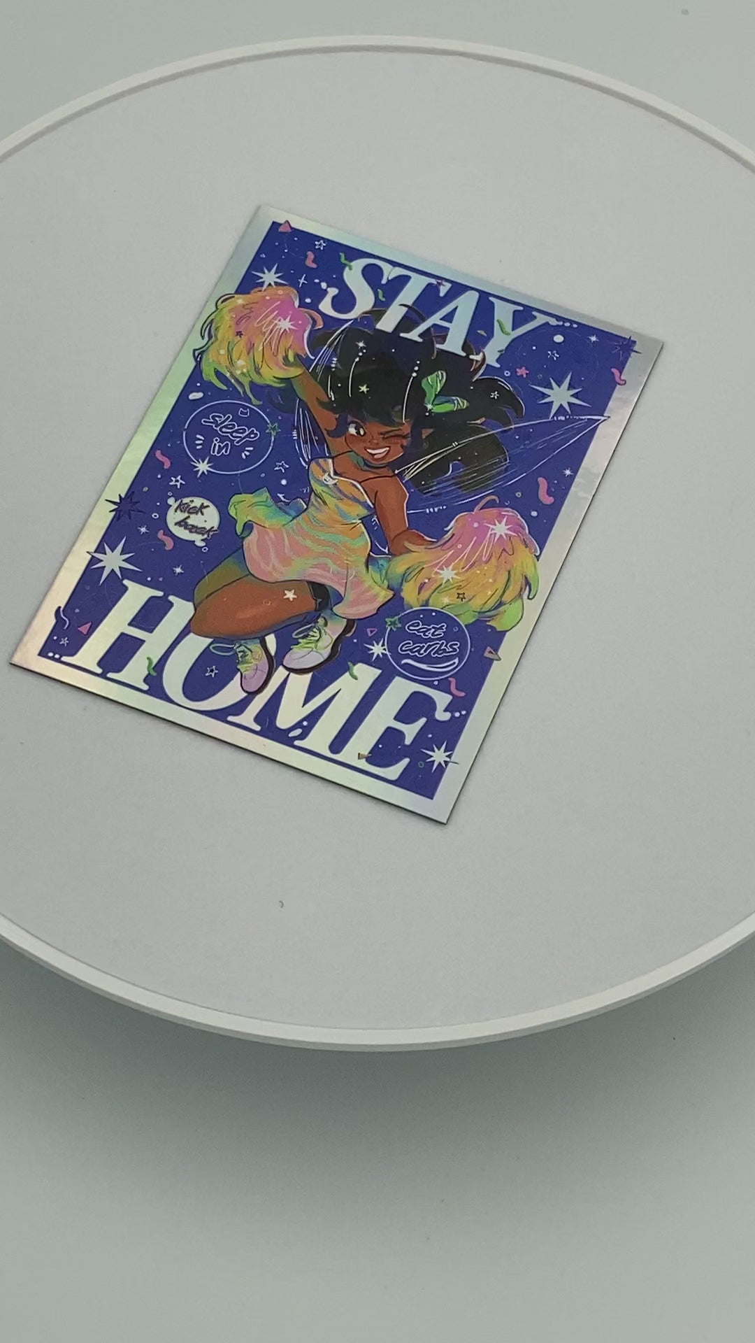 Stay Home Holo Magnet