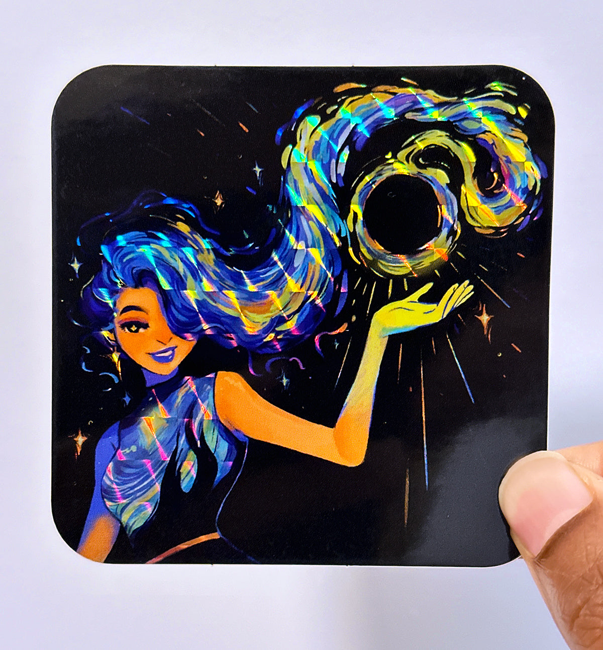 Starry Night Prismatic Sticker