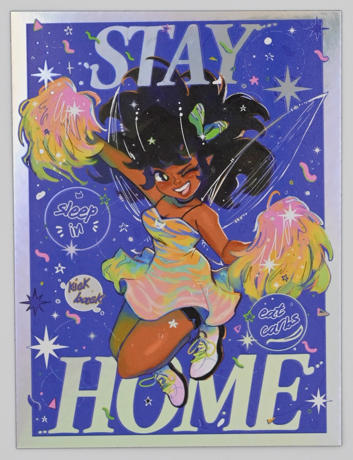 Stay Home Holo Magnet