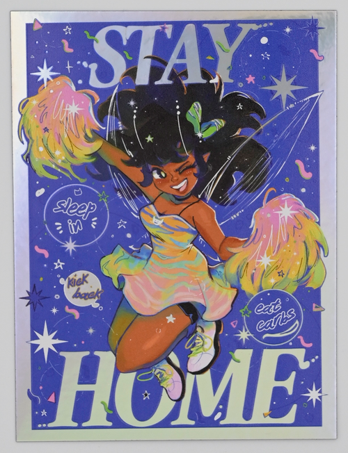 Stay Home Holo Magnet