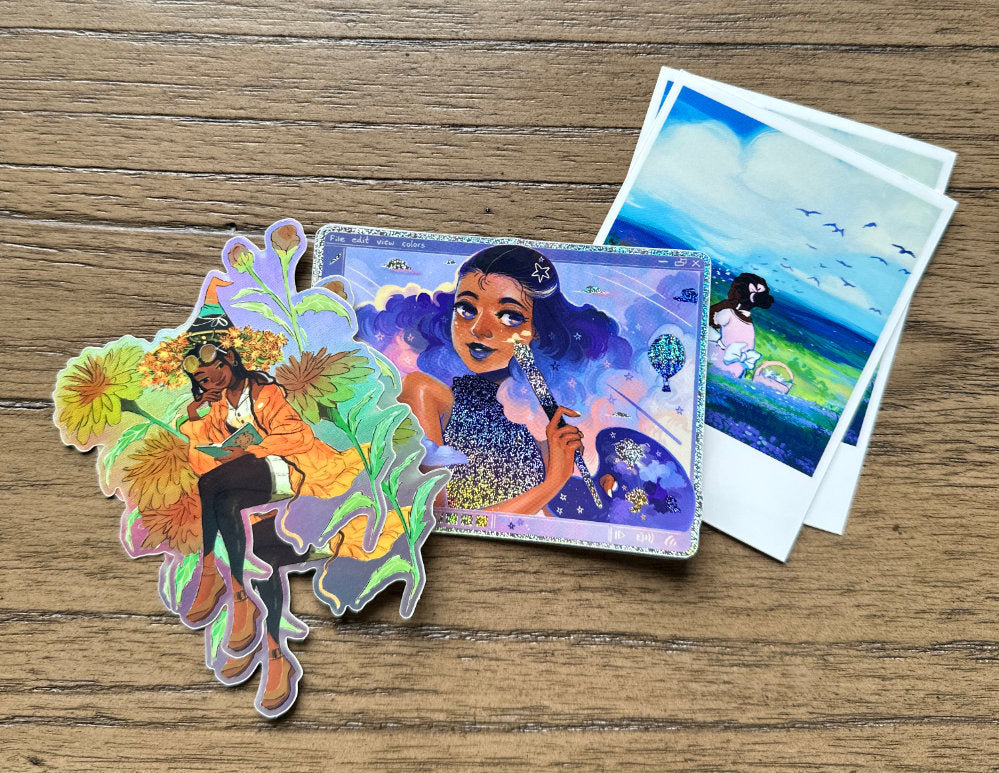 PaintingClouds [ Glitter Dust ] Stickers