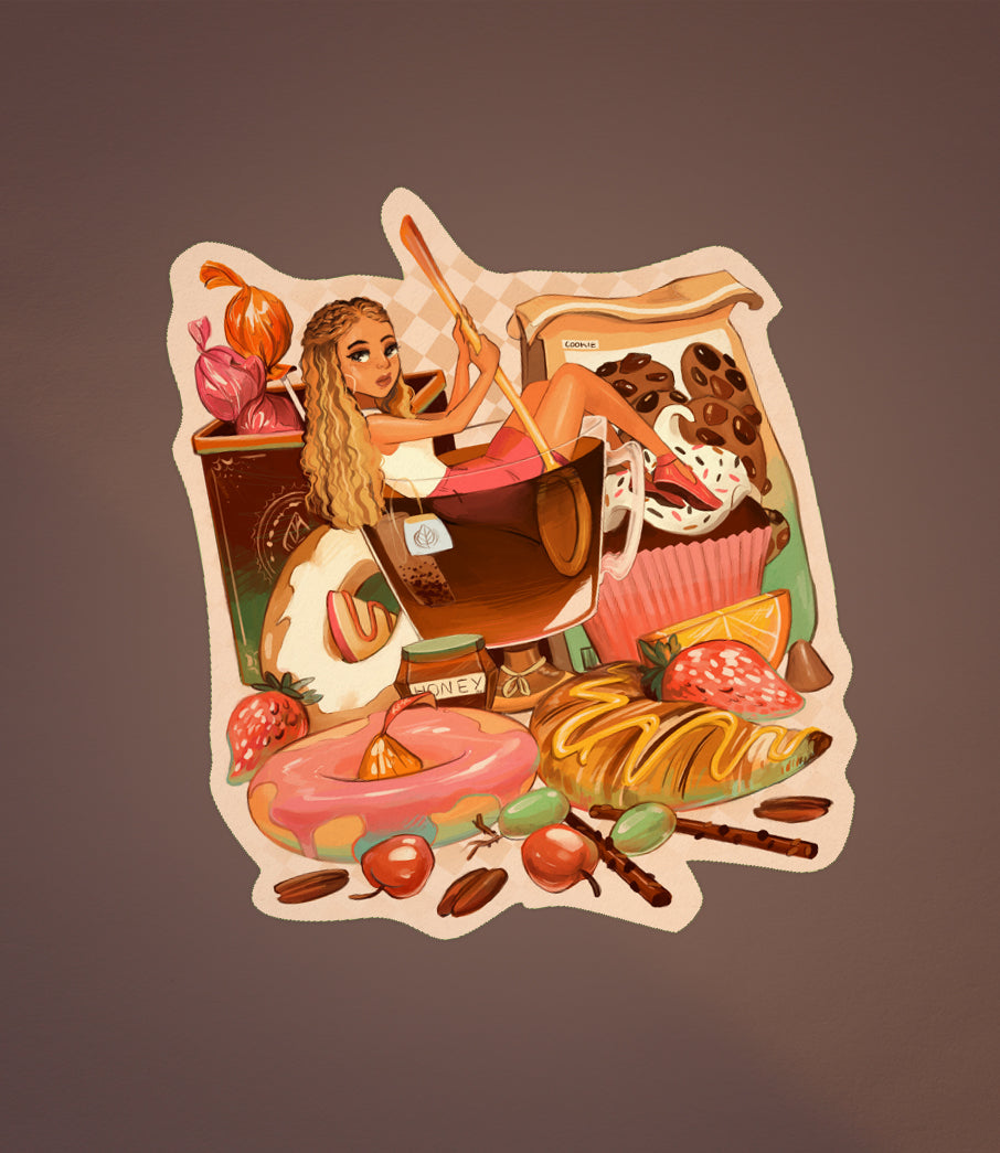 Tea+Sweets Sticker