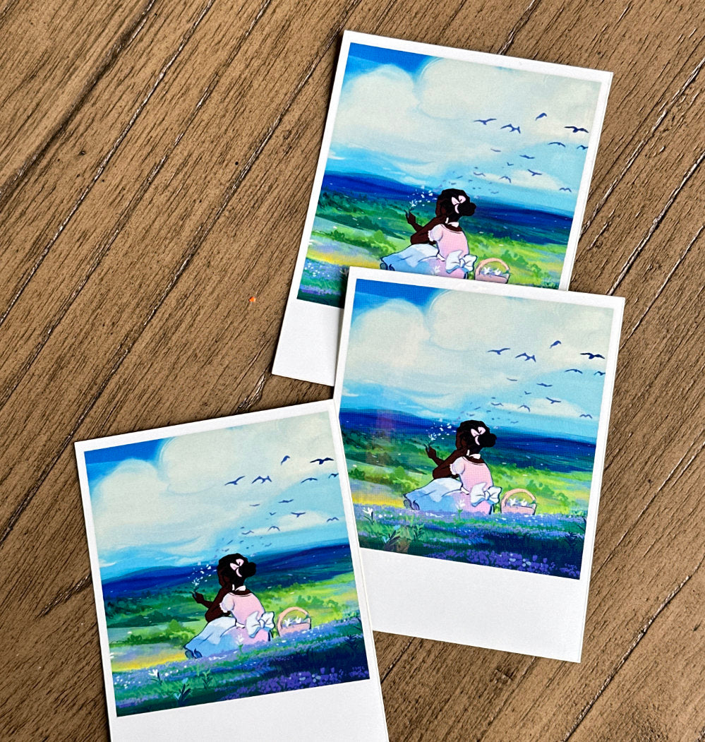 Respite Field Polaroid Vinyl Sticker