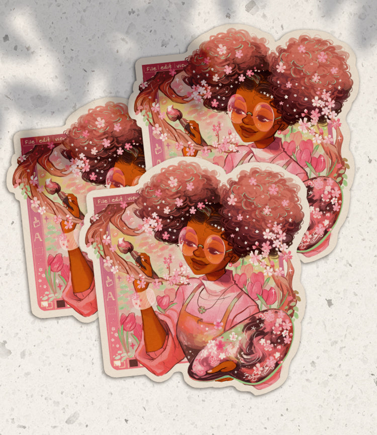 Happy Little Trees Sticker